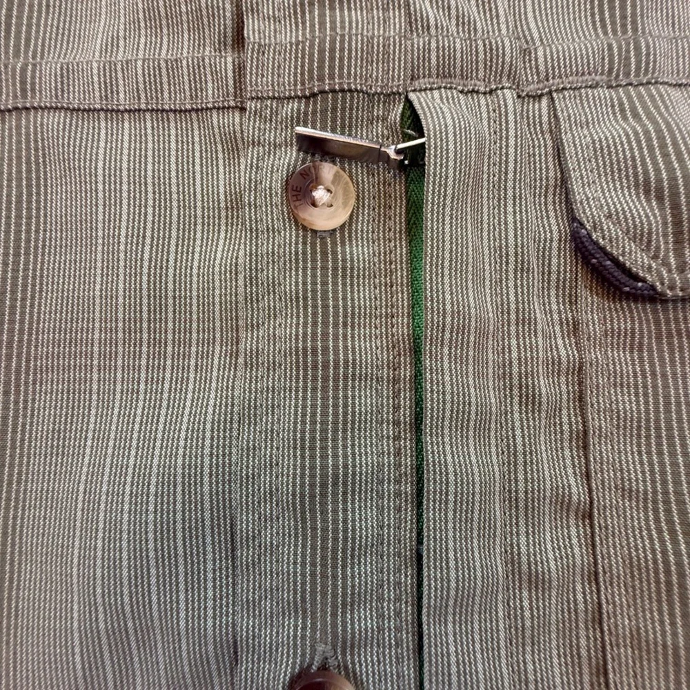 The North Face Mens Sage Green Striped Short Sleeve Button Up AT8H Size M 2157